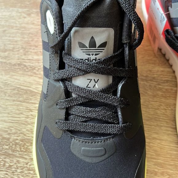 Adidas Originals ZX Alkyne Men Size US 12.5 Core Black/Orange/Neon FX6249 - Picture 4 of 9